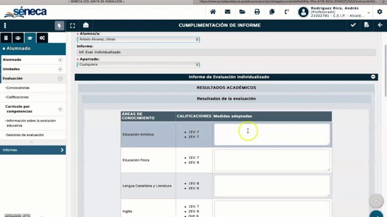 anexo vi modelo de informe de evaluación individualizado