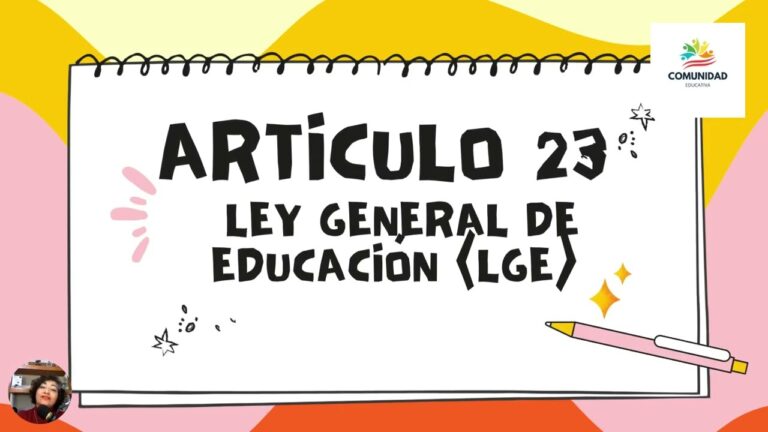 articulo 23 de la ley organica de educacion