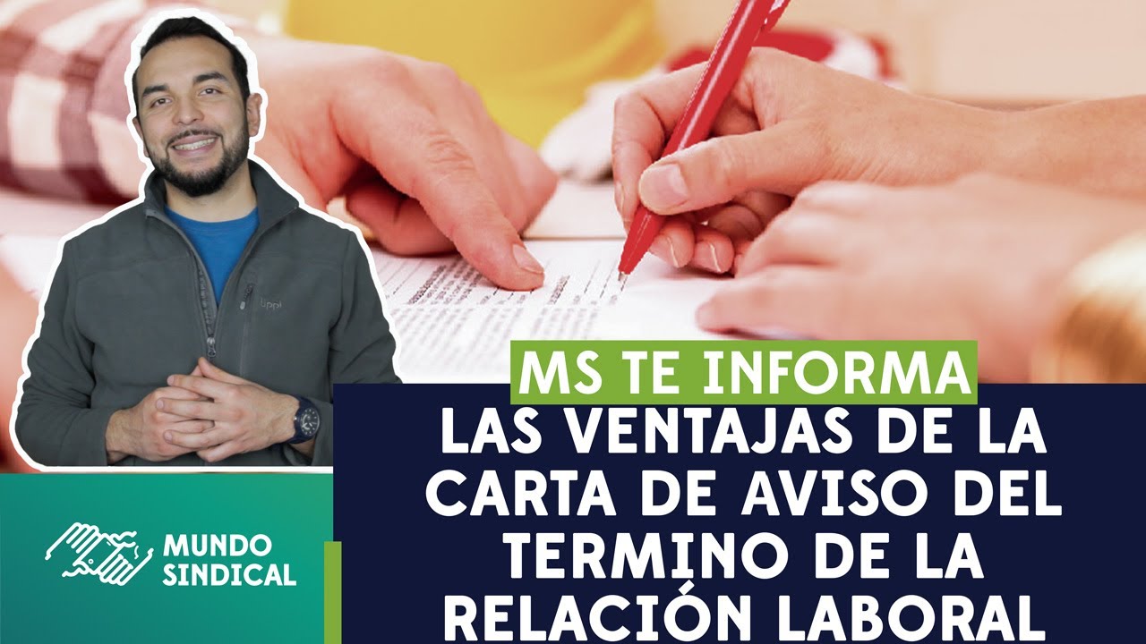 carta de aviso de fin de contrato laboral