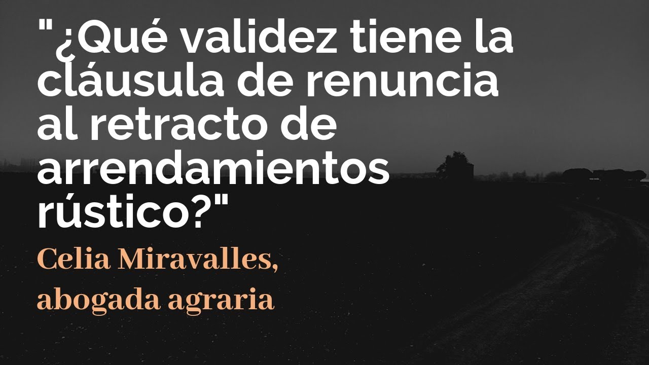 clausula de renuncia al derecho de tanteo y retracto