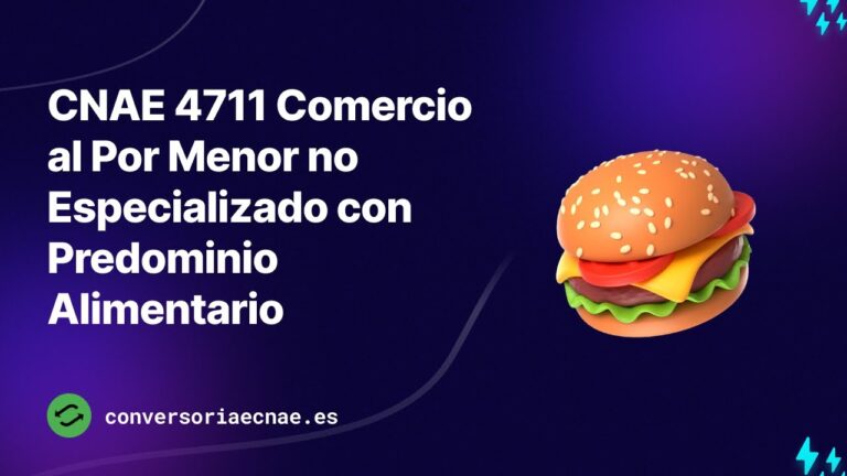 cnae comercio al por menor de productos alimenticios