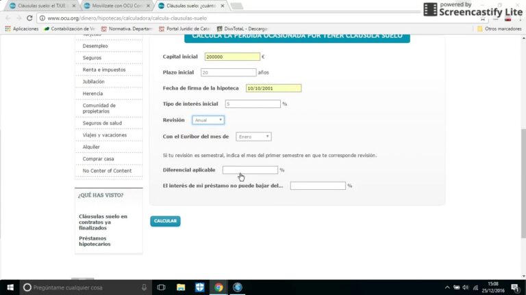 como calcular lo pagado de mas por la clausula suelo