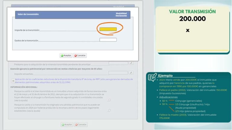 como declarar la venta de un terreno heredado