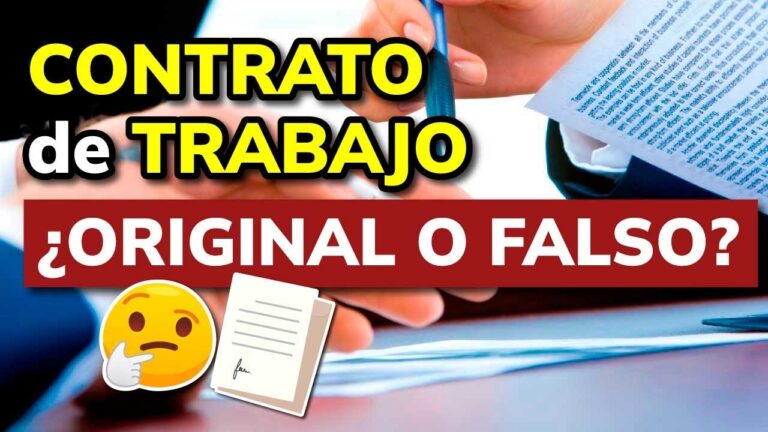 como saber si un contrato de trabajo es falso