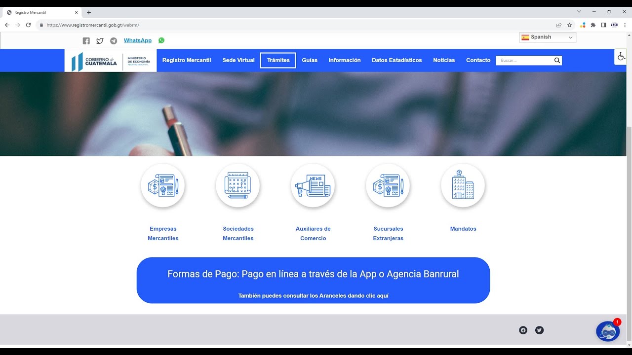 copia de documento de inscripción ante el registro mercantil