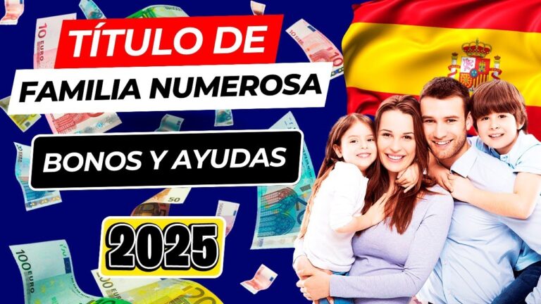 cuando se cobra la ayuda de familia numerosa