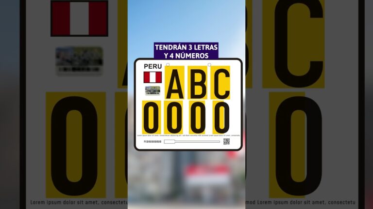 cuántas placas de matrícula debe llevar una motocicleta