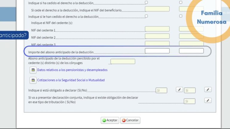 deducción para familias con dos o más descendientes
