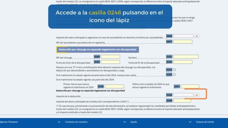 deducción por cónyuge no separado legalmente con discapacidad