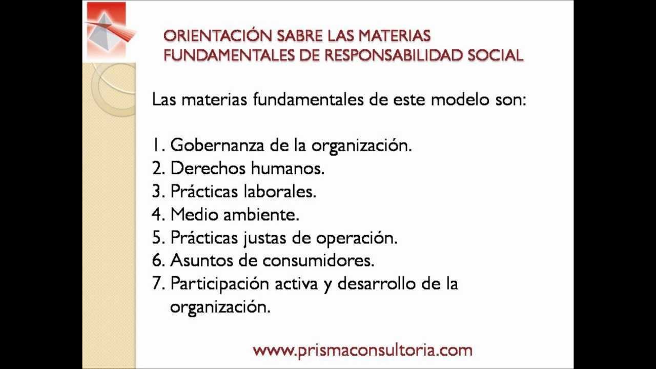 definicion de responsabilidad social empresarial segun iso 26000