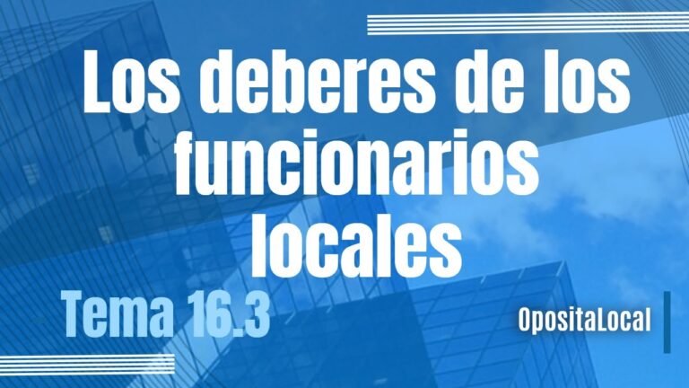 derechos y deberes de los funcionarios públicos locales