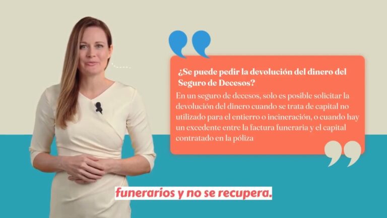 devolución del dinero en el seguro de decesos