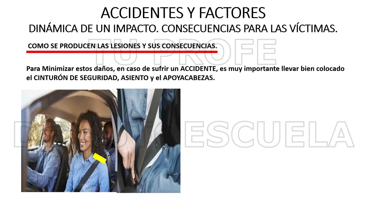 dinamica de un impacto y consecuencias para las victimas