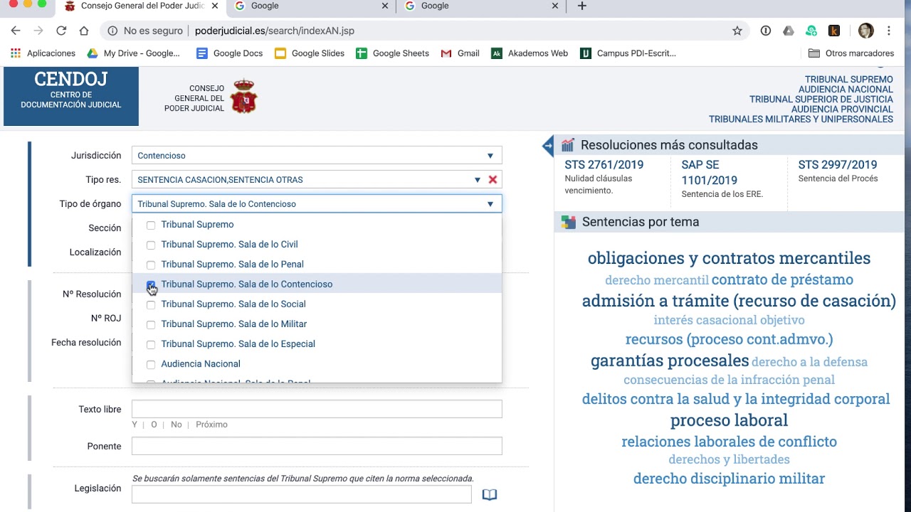 donde se publican las sentencias del juzgado de lo social