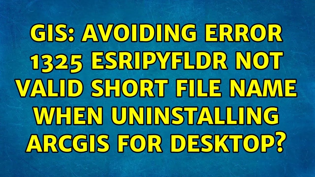 error 1325 no es un nombre corto de archivo valido
