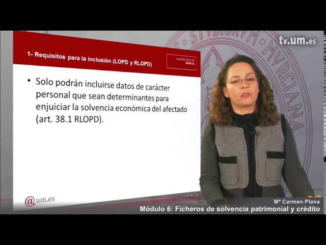 ficheros de informacion sobre solvencia patrimonial y credito