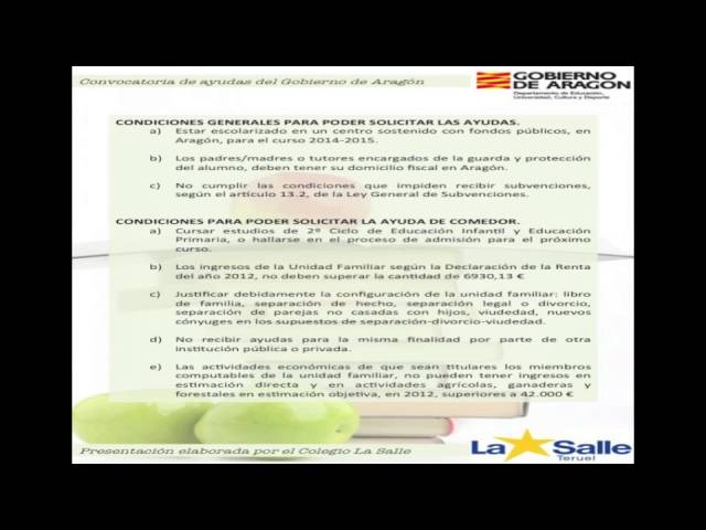 gestion de ayudas de comedor y material curricular