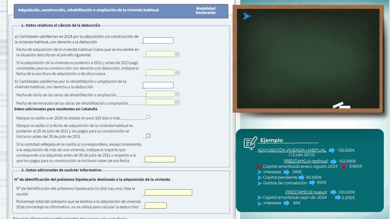 importe de deducción adquisición de la vivienda habitual parte estatal