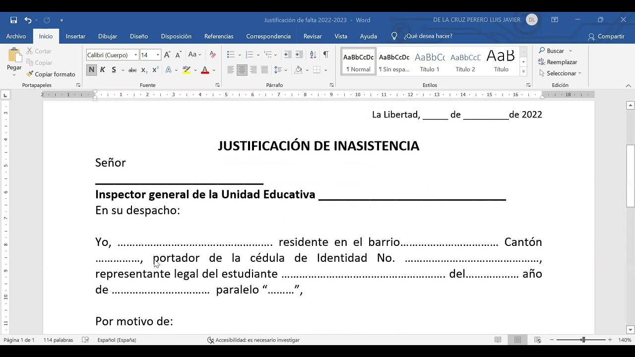 justificante falta de asistencia a clase por enfermedad