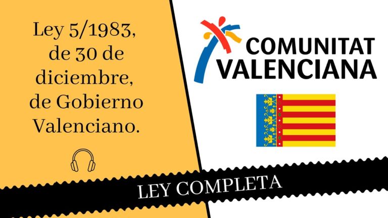 ley 5 1983 de 30 de diciembre del consell