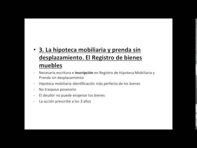 ley de hipoteca mobiliaria y prenda sin desplazamiento