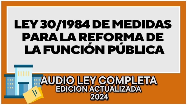 ley de medidas para la reforma de la función pública
