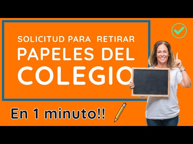 modelo de solicitud simple para retirar documentos del colegio