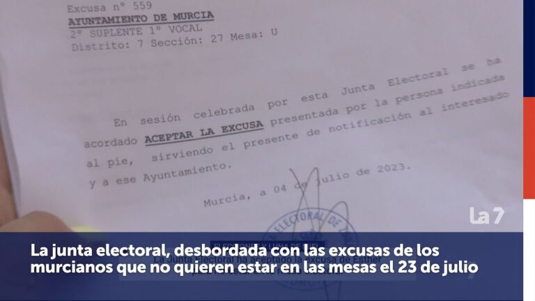 motivos para no asistir a una mesa electoral