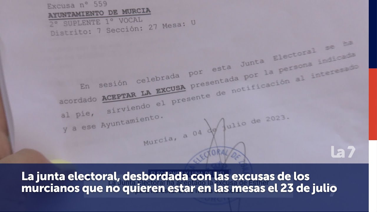 motivos para no asistir a una mesa electoral