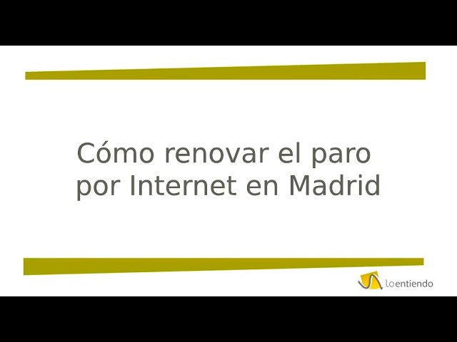 para sellar la demanda de empleo por internet en madrid