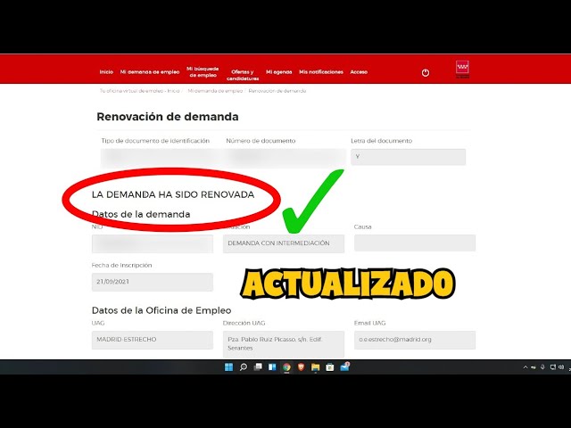 portal de empleo de la comunidad de madrid renovacion