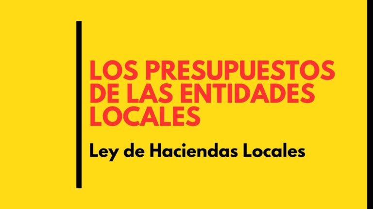 presupuesto general de las entidades locales concepto y contenido