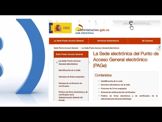 punto de acceso general electrónico de la administración