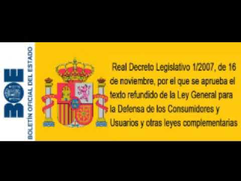 real decreto 1 2007 de 16 de noviembre