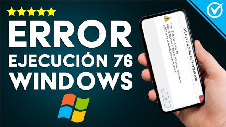 se ha producido el error 76 en tiempo de ejecucion