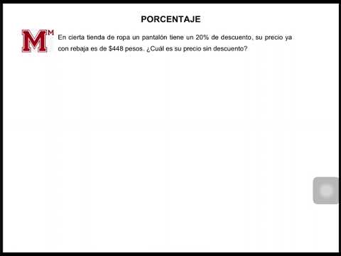 si en cierta tienda tenian rebajas del 20