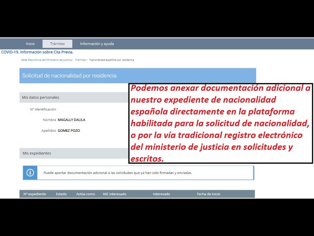 solicitudes y escritos del registro electrónico del ministerio de justicia